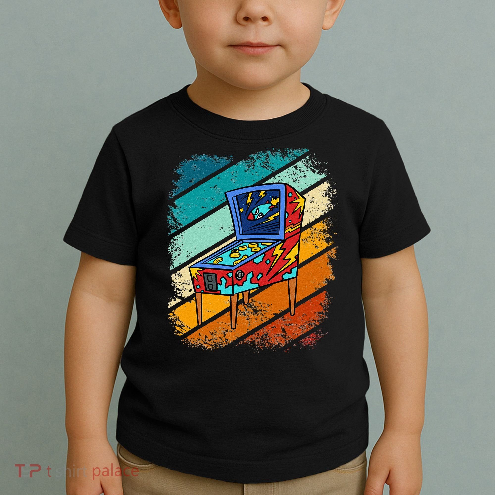 Pinball Gamer Retro Classic Arcade Machine Pin Ball Toddler T-Shirt