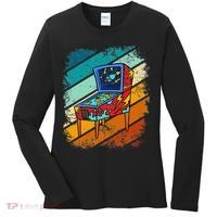 Pinball Gamer Retro Classic Arcade Machine Pin Ball Women's Long Sleeve Shirt thumb 0