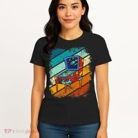 Pinball Gamer Retro Classic Arcade Machine Pin Ball Women's T-Shirt thumb 4
