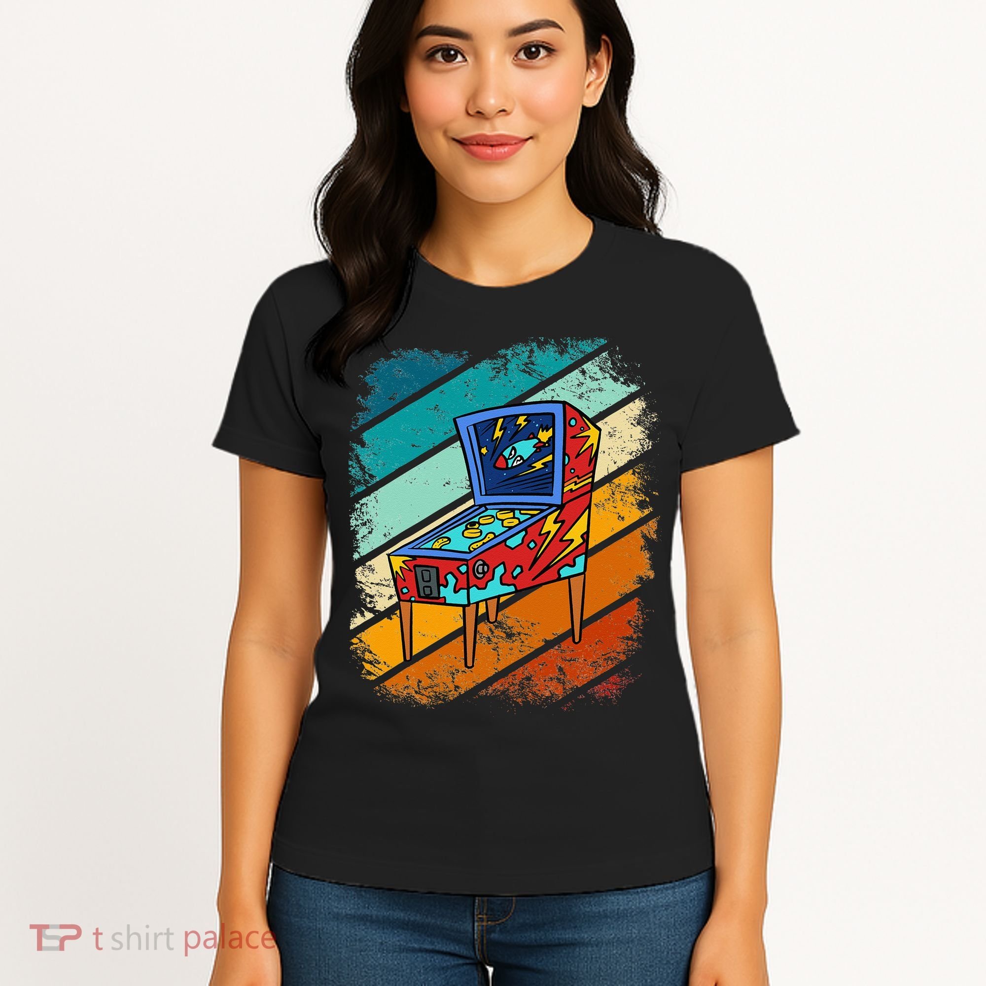 Pinball Gamer Retro Classic Arcade Machine Pin Ball Women's T-Shirt