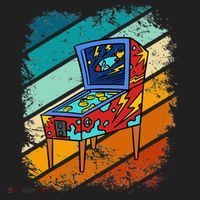 Pinball Gamer Retro Classic Arcade Machine Pin Ball Kids Long Sleeve Plaid Pajama Set thumb 2