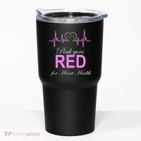 Pink Goes Red For Heart Health Tumbler thumb 0
