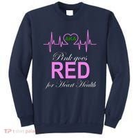 Pink Goes Red For Heart Health Sweatshirt thumb 0