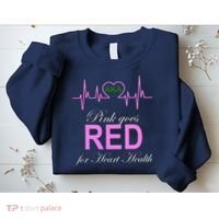 Pink Goes Red For Heart Health Sweatshirt thumb 2
