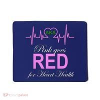 Pink Goes Red For Heart Health Mousepad thumb 0