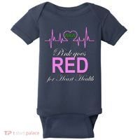 Pink Goes Red For Heart Health Baby Bodysuit thumb 0