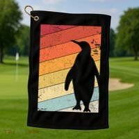 Penguin Gift Retro Style Gift Golf Towel thumb 1