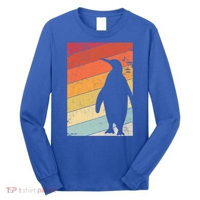 Penguin Gift Retro Style Gift Long Sleeve Shirt
