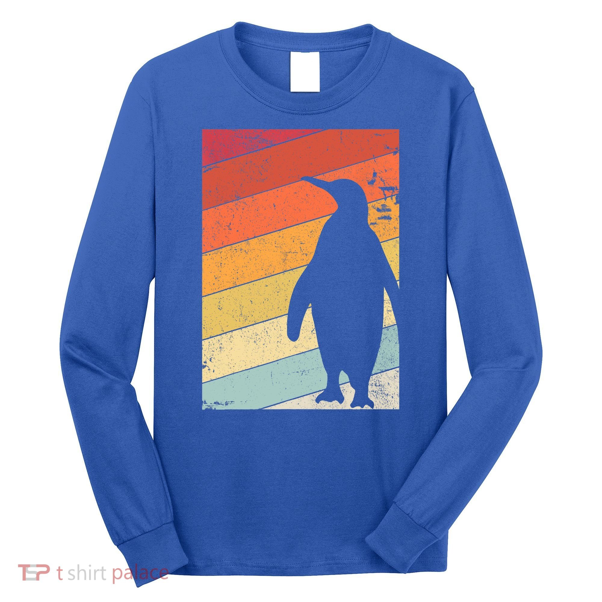 Penguin Gift Retro Style Gift Long Sleeve Shirt