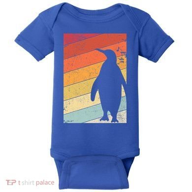 Penguin Gift Retro Style Gift Baby Bodysuit