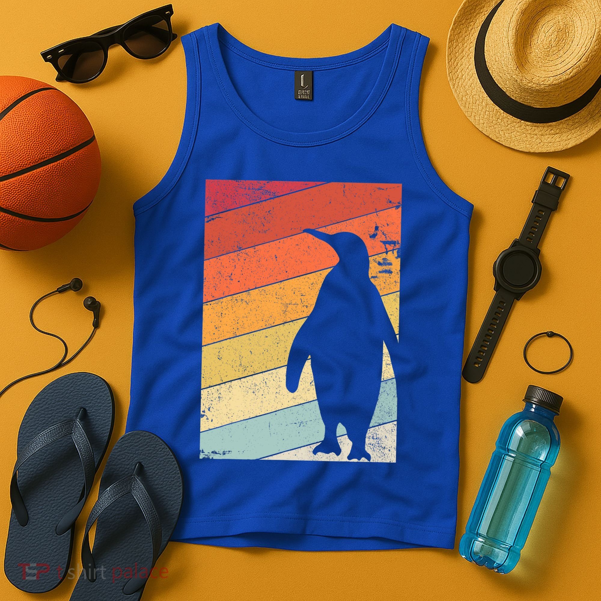 Penguin Gift Retro Style Gift Tank Top