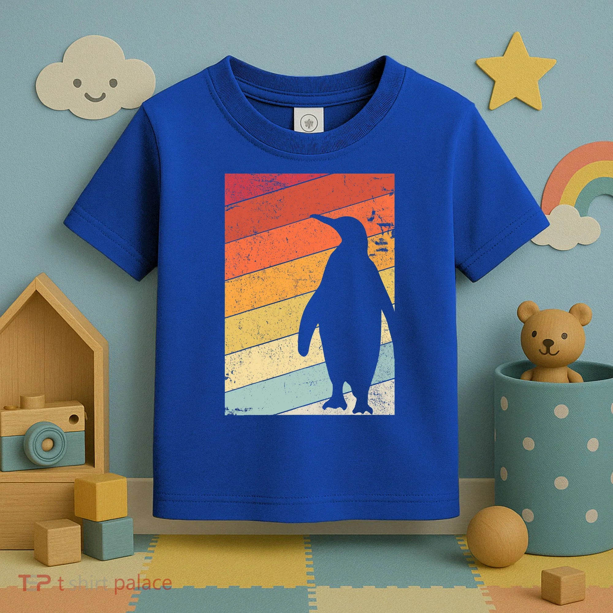 Penguin Gift Retro Style Gift Toddler T-Shirt
