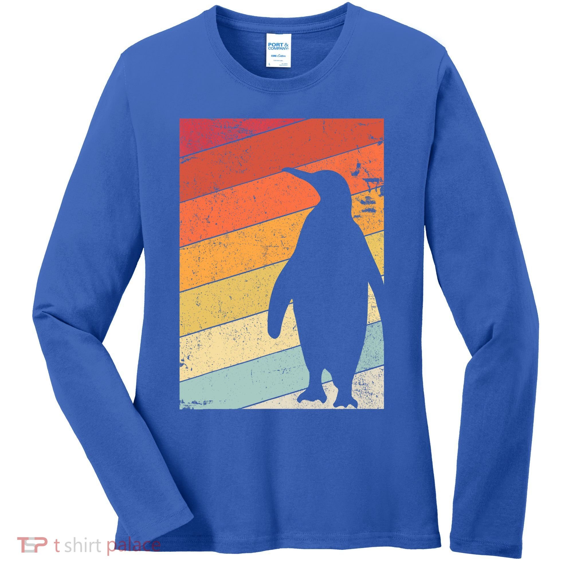 Penguin Gift Retro Style Gift Women's Long Sleeve Shirt