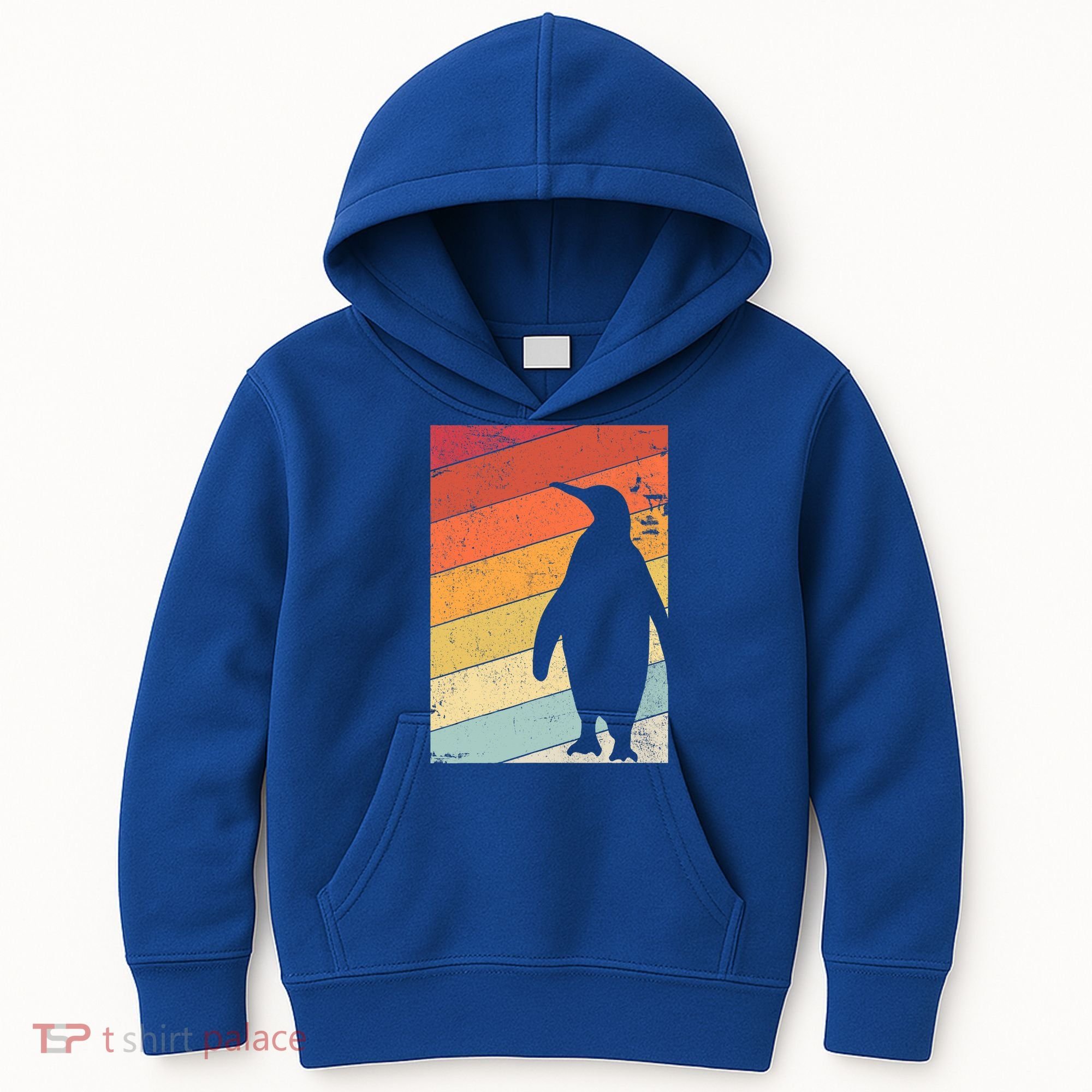 Penguin Gift Retro Style Gift Kids Hoodie