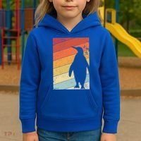 Penguin Gift Retro Style Gift Kids Hoodie thumb 3
