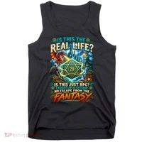 Playing Game RPG Master D20 Tabletop Funny RPG Gamer Tank Top thumb 0