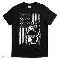 Patriotic German Shepherd AMERICAN FLAG Dog Lover Gift TShirt T-Shirt thumb 0