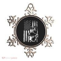 Patriotic German Shepherd AMERICAN FLAG Dog Lover Gift TShirt Ornament thumb 0