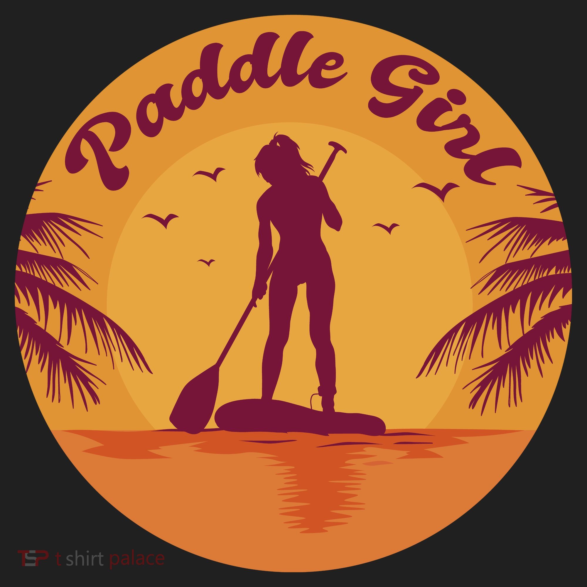 Paddle Girl Sunset Sport Women's Sweatshirt