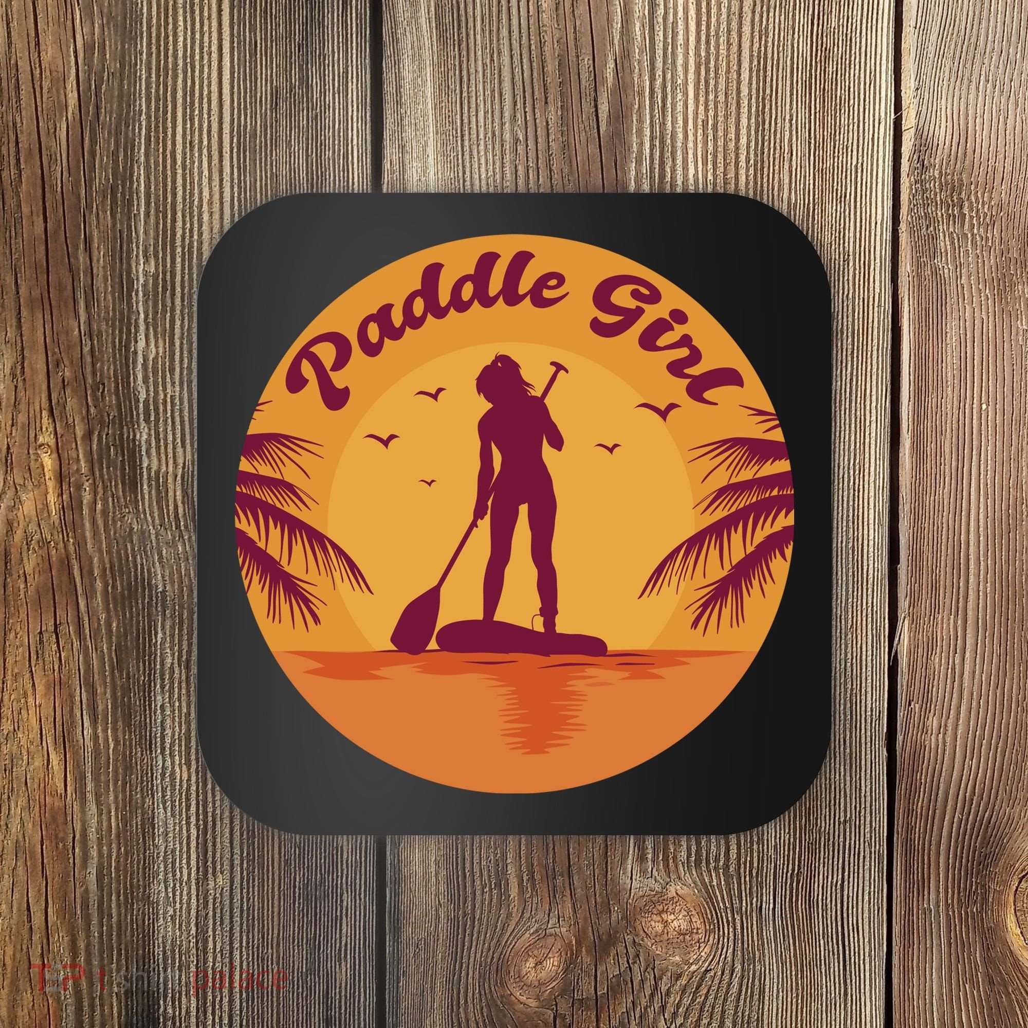 Paddle Girl Sunset Sport Coaster