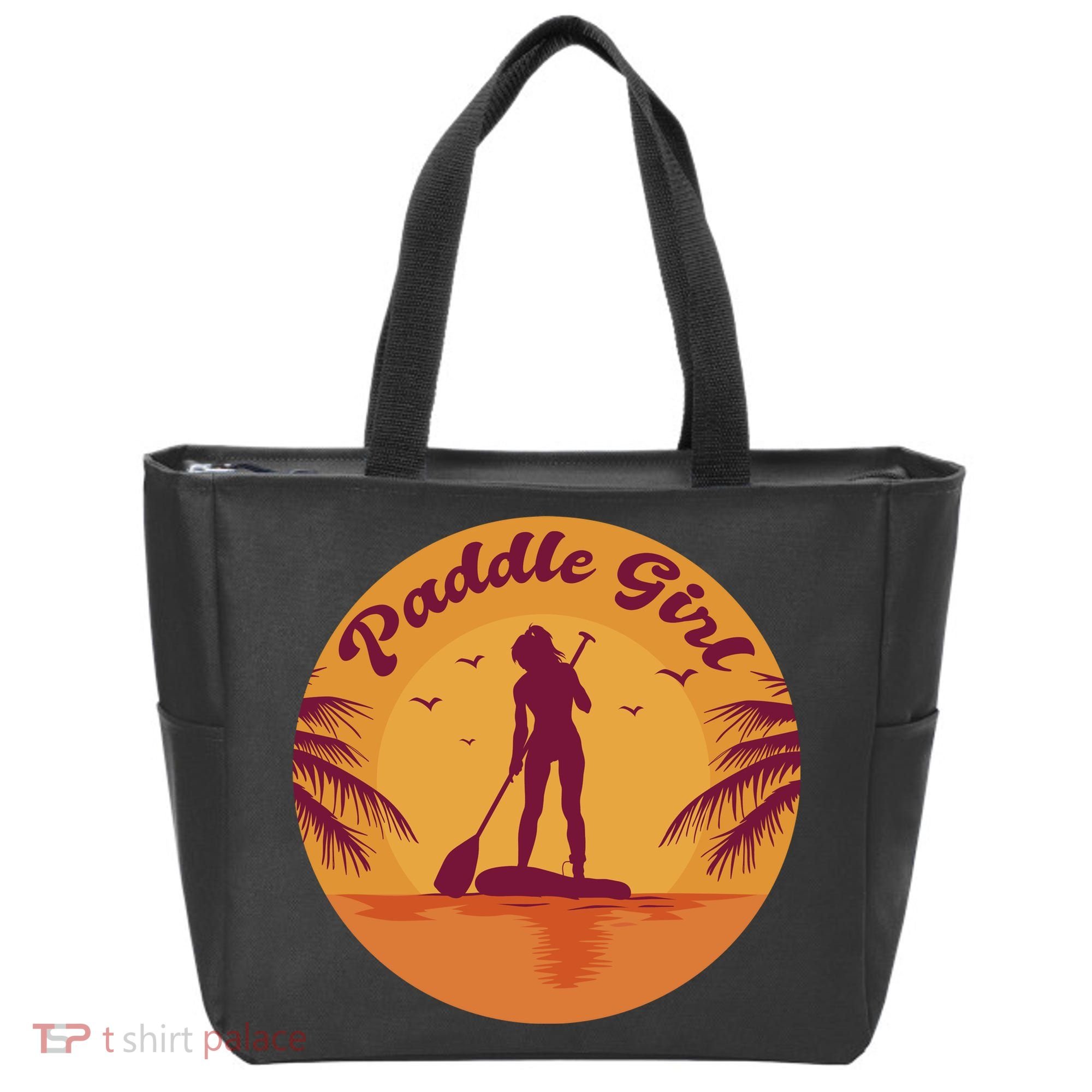 Paddle Girl Sunset Sport Tote Bag