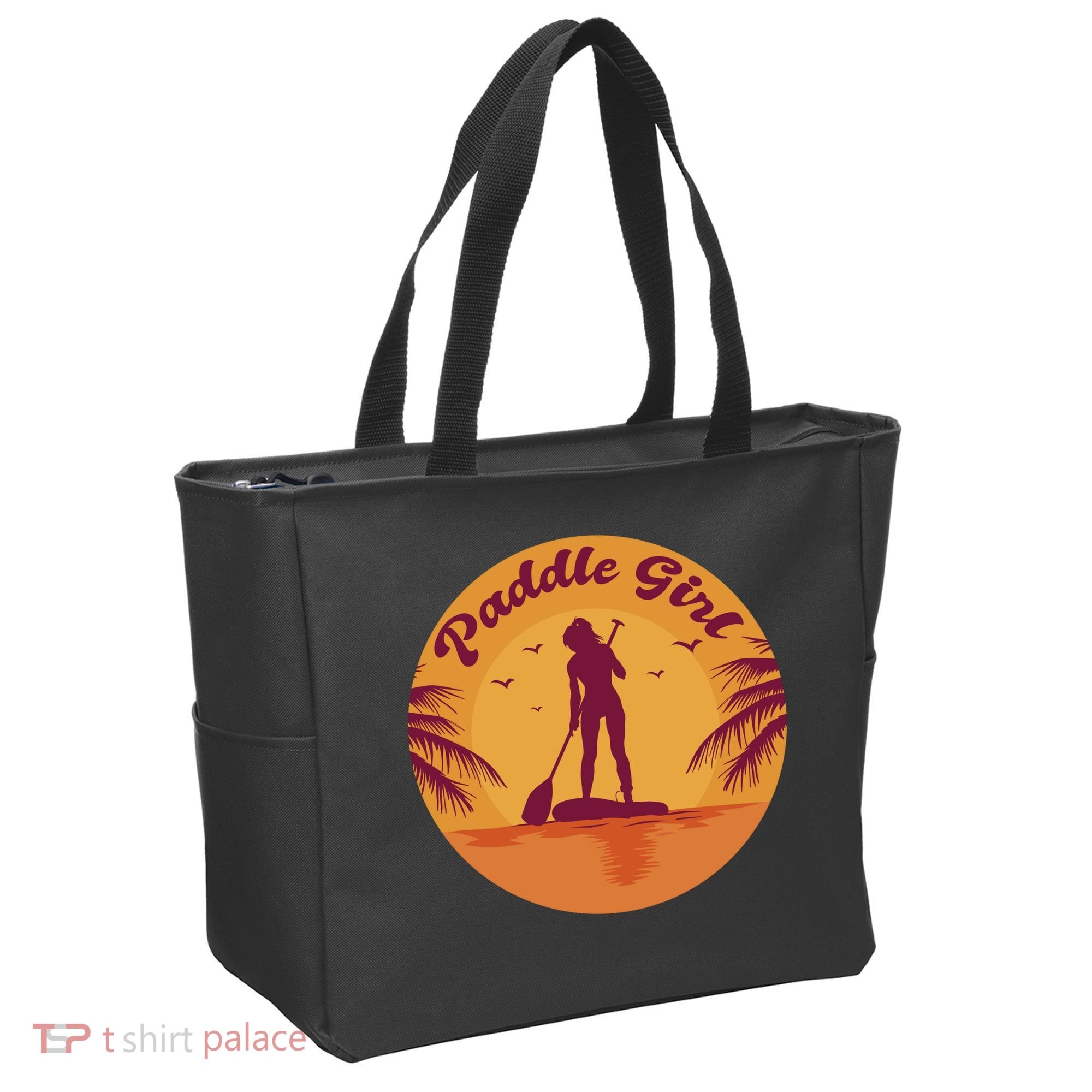 Paddle Girl Sunset Sport Tote Bag