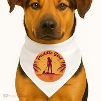 Paddle Girl Sunset Sport USA-Made Doggie Bandana thumb 1