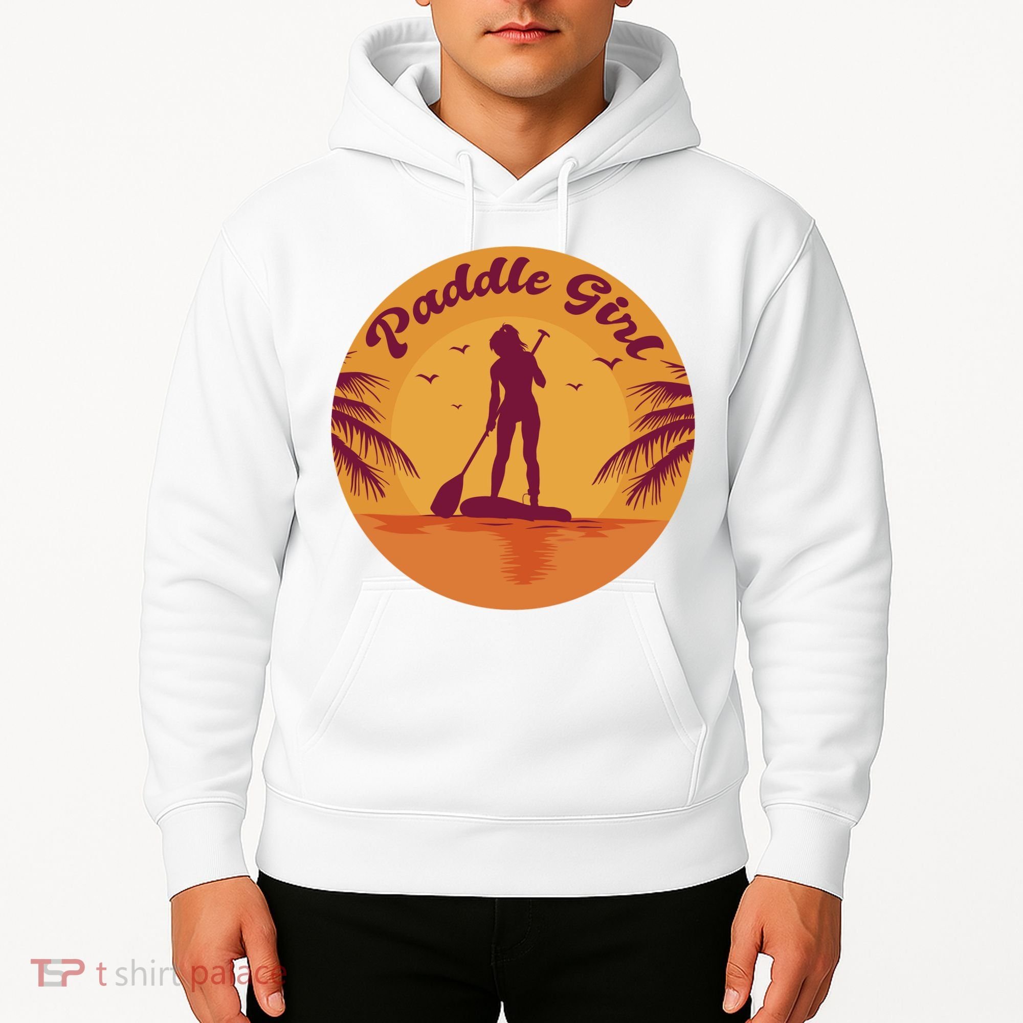Paddle Girl Sunset Sport Hoodie