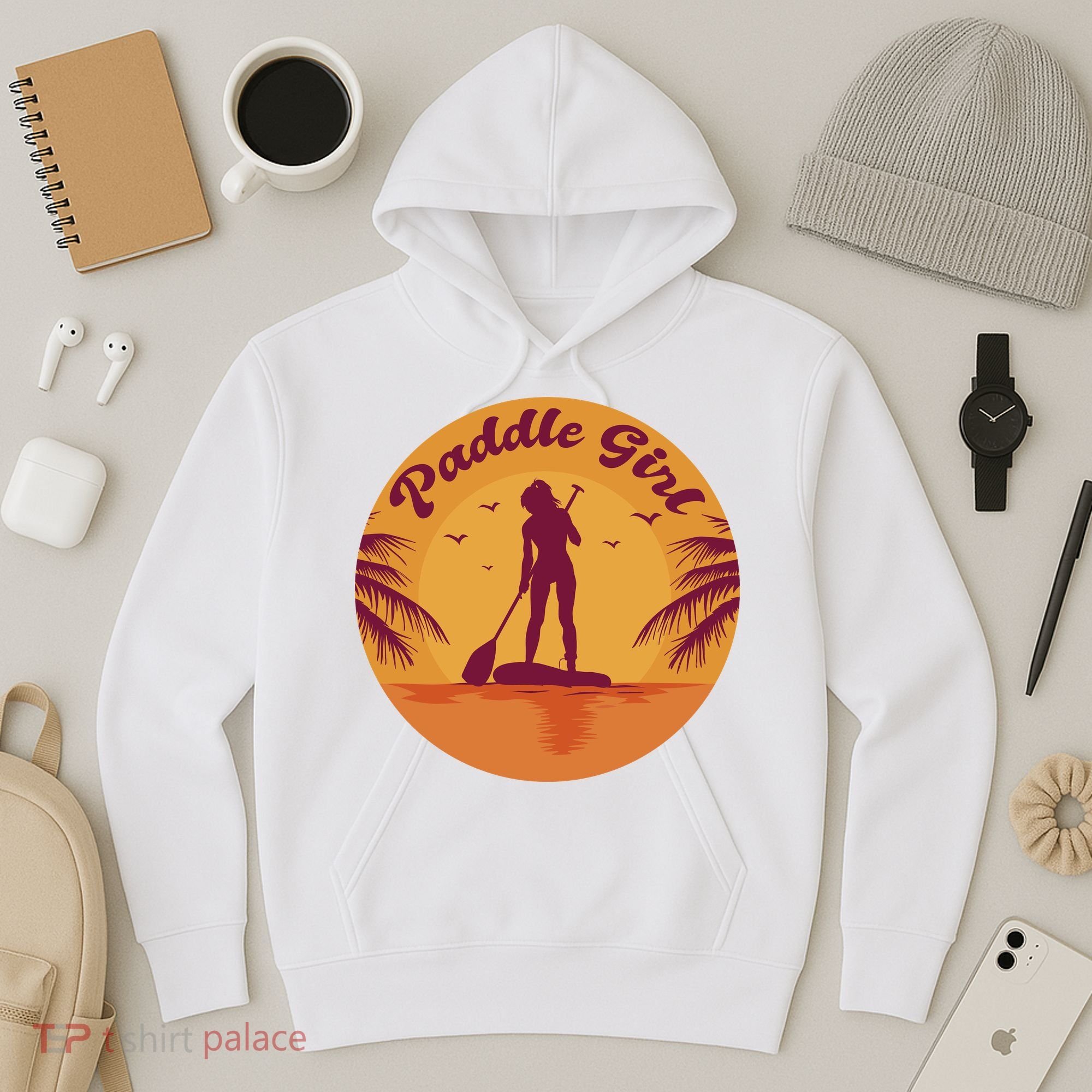 Paddle Girl Sunset Sport Hoodie