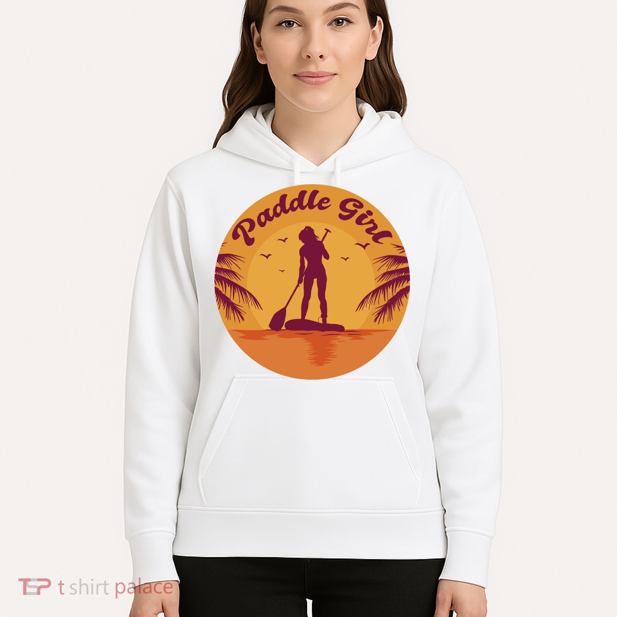 Paddle Girl Sunset Sport Hoodie