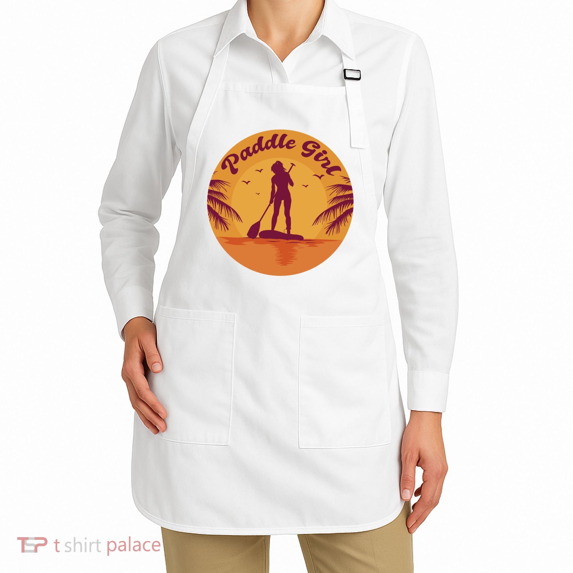 Paddle Girl Sunset Sport Apron