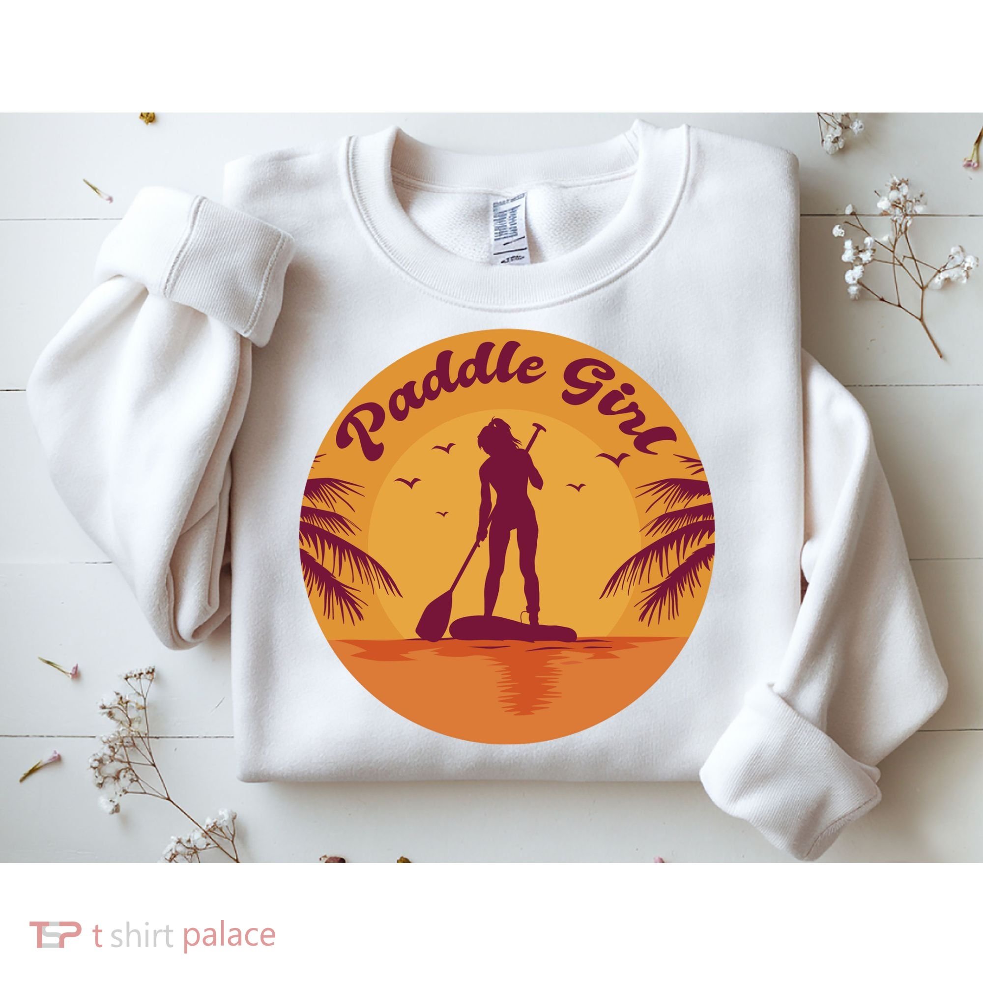 Paddle Girl Sunset Sport Sweatshirt
