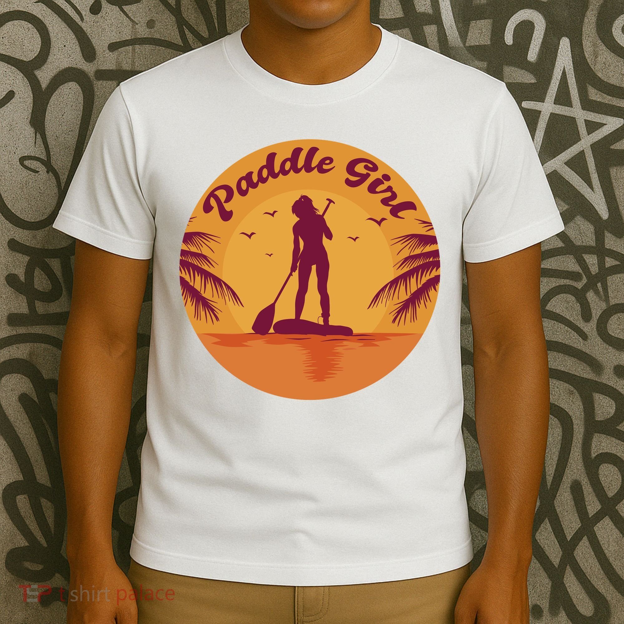 Paddle Girl Sunset Sport T-Shirt