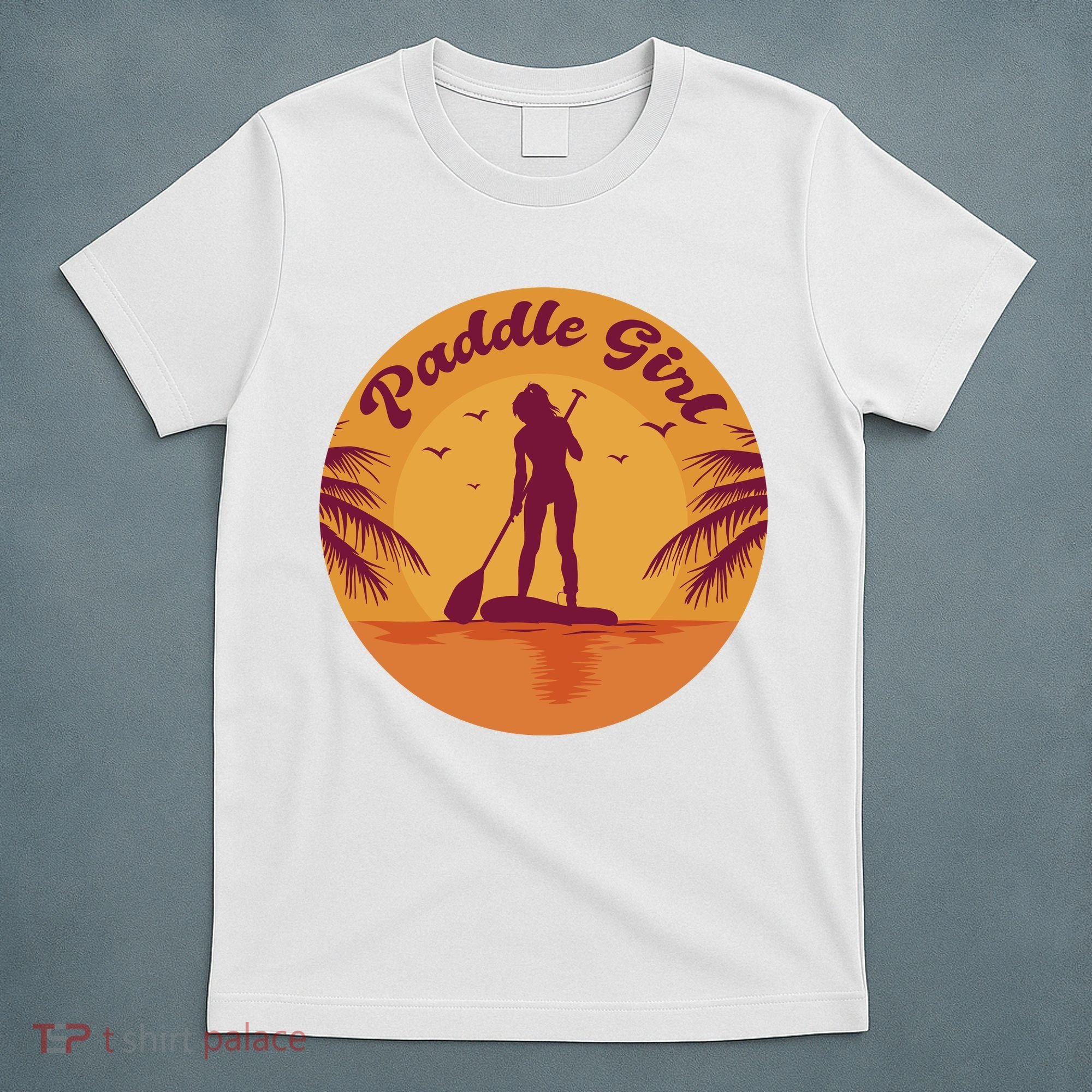 Paddle Girl Sunset Sport T-Shirt