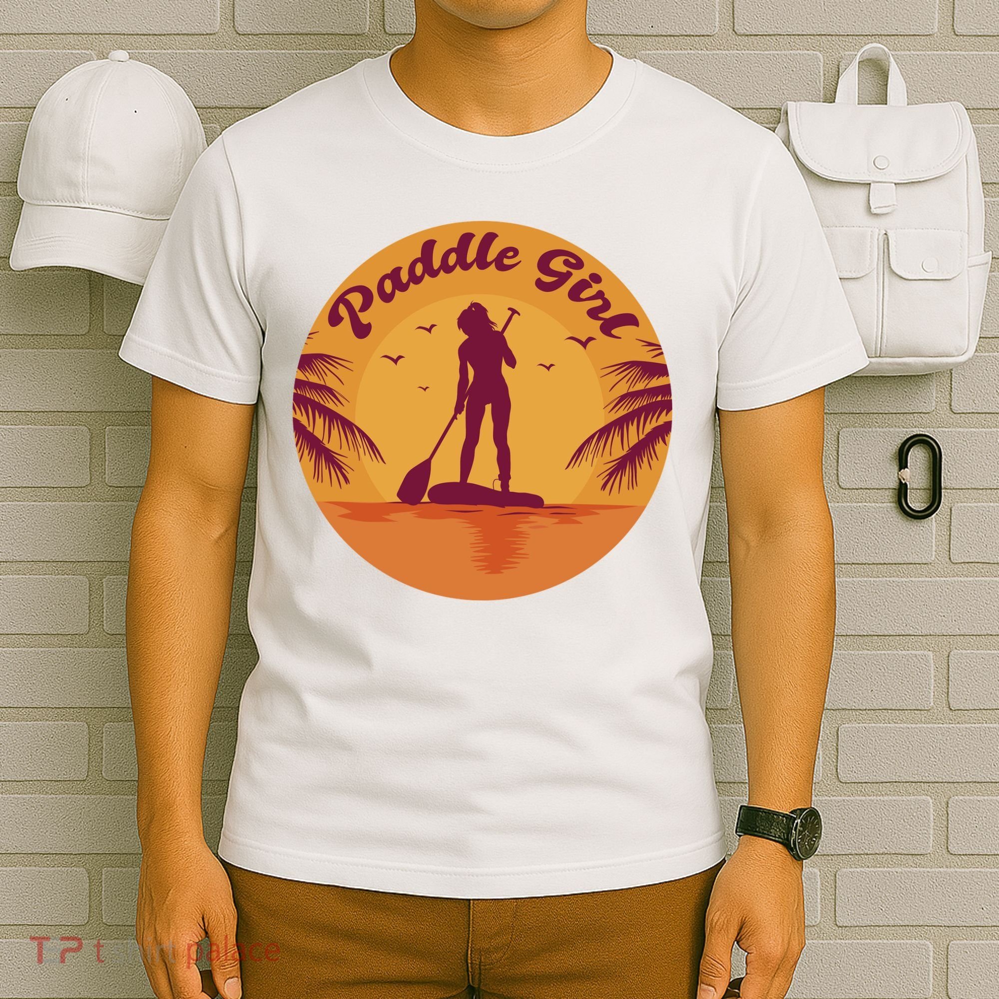 Paddle Girl Sunset Sport T-Shirt