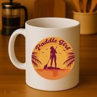 Paddle Girl Sunset Sport Coffee Mug thumb 4