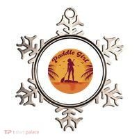 Paddle Girl Sunset Sport Ornament thumb 0