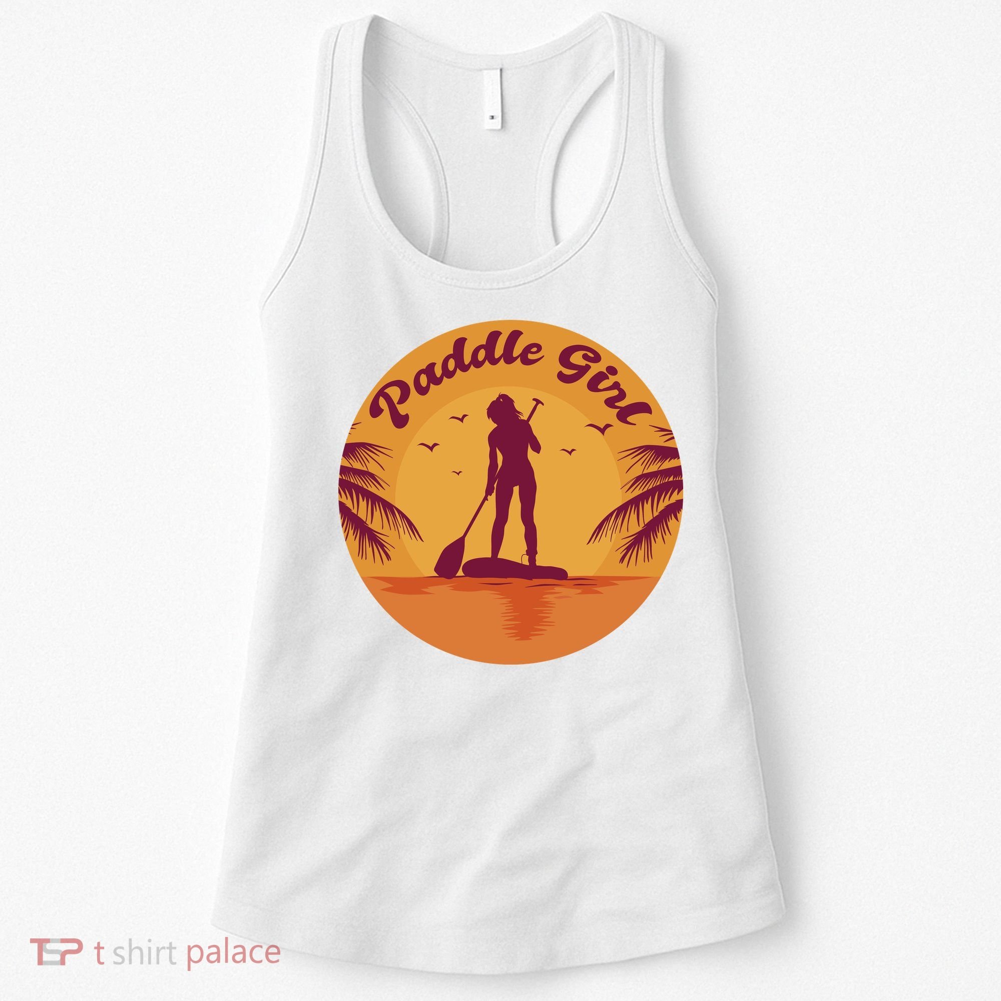 Paddle Girl Sunset Sport Women's Tank Top