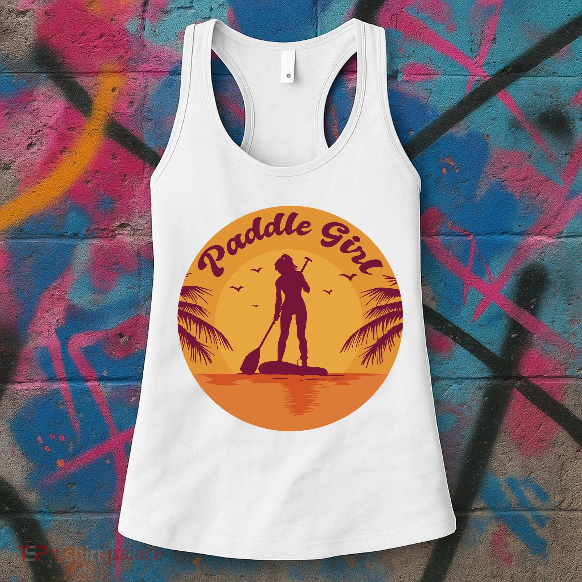 Paddle Girl Sunset Sport Women's Tank Top