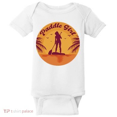 Paddle Girl Sunset Sport Baby Bodysuit