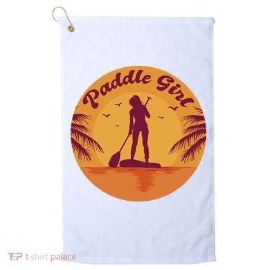 Paddle Girl Sunset Sport Golf Towel