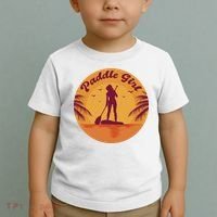 Paddle Girl Sunset Sport Toddler T-Shirt thumb 2