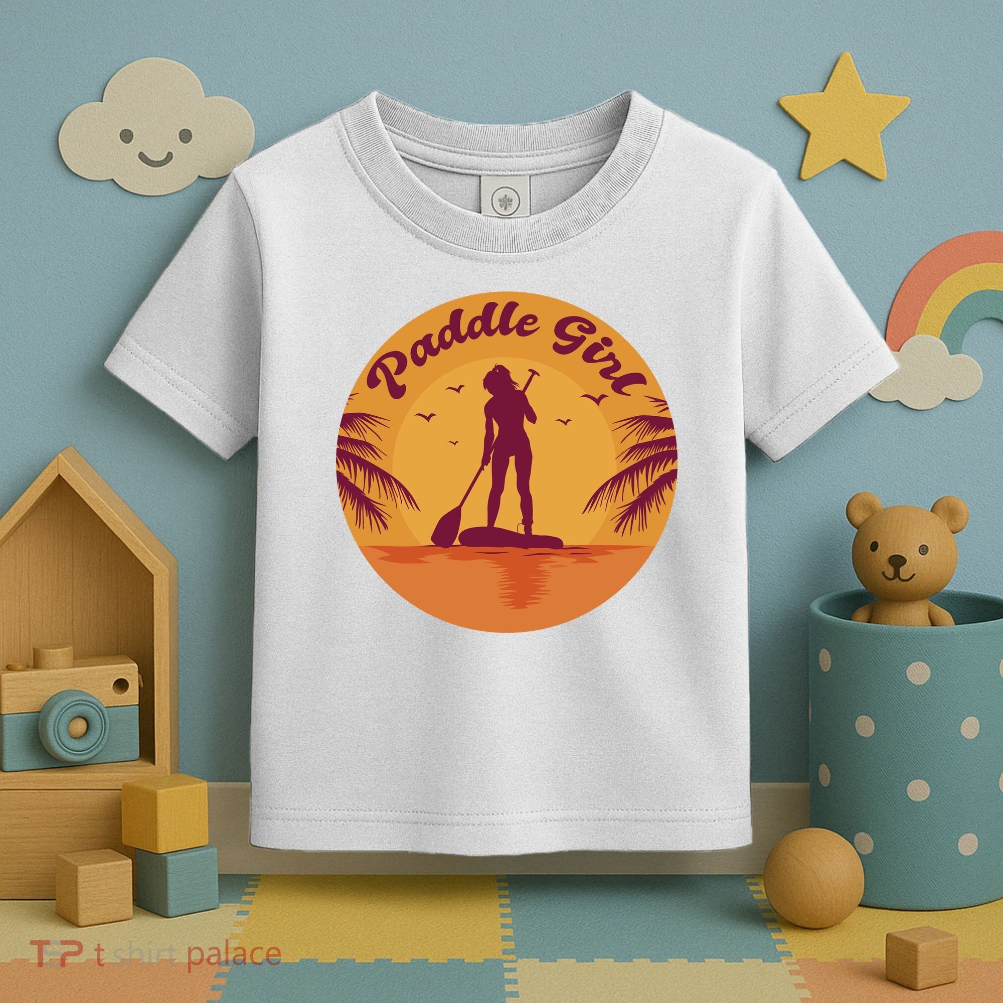 Paddle Girl Sunset Sport Toddler T-Shirt