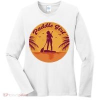 Paddle Girl Sunset Sport Women's Long Sleeve Shirt thumb 0
