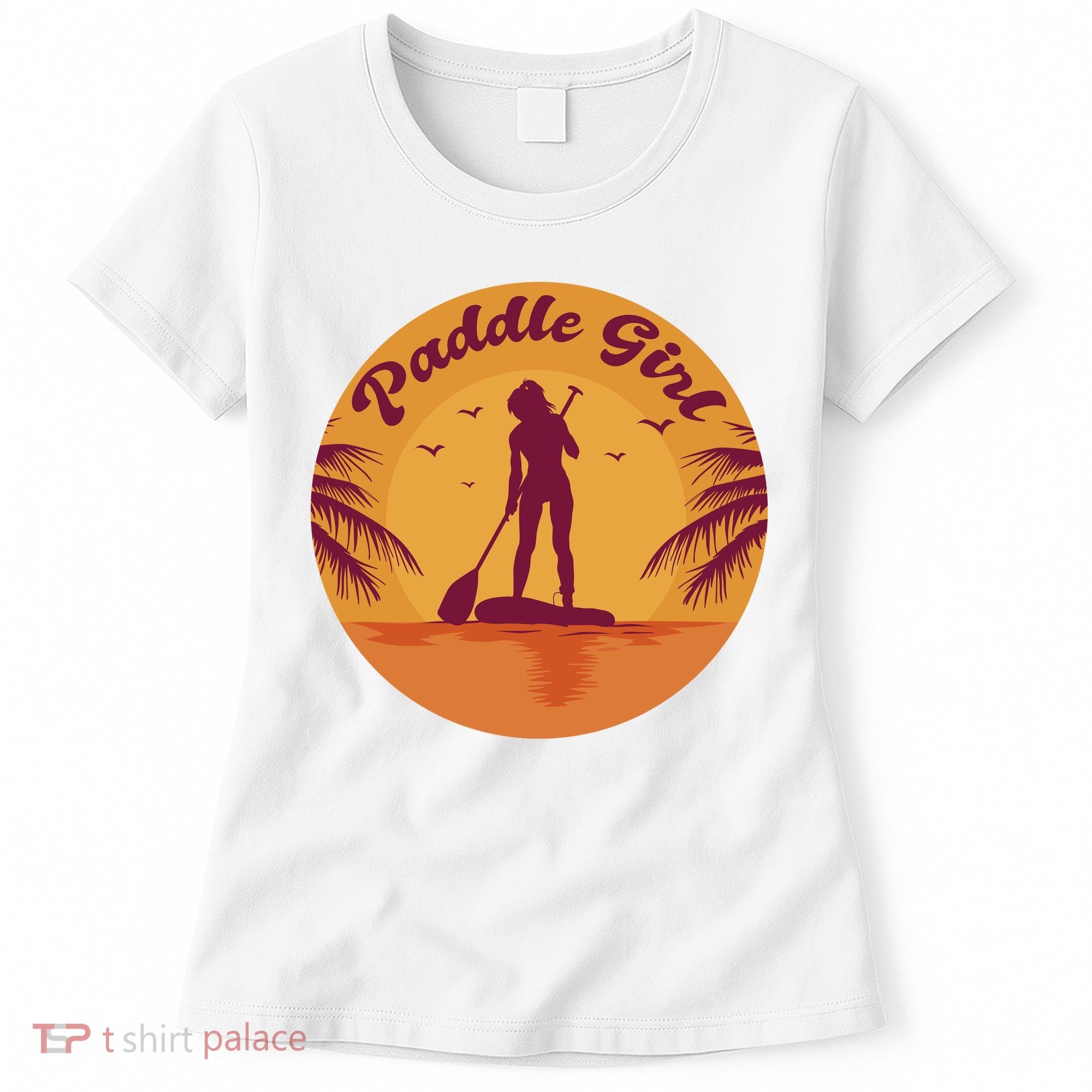 Paddle Girl Sunset Sport Women's T-Shirt