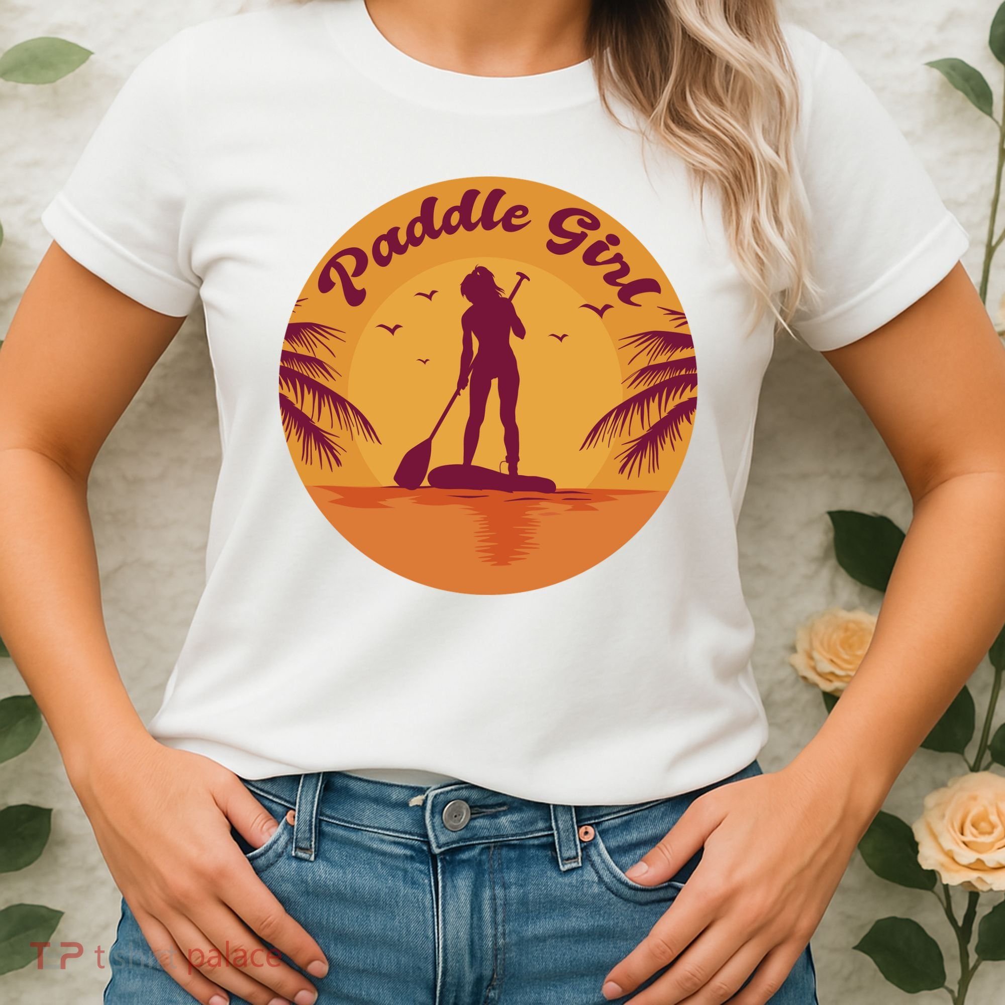 Paddle Girl Sunset Sport Women's T-Shirt