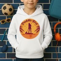 Paddle Girl Sunset Sport Kids Hoodie thumb 2