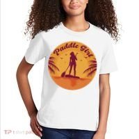 Paddle Girl Sunset Sport Kids T-Shirt thumb 2