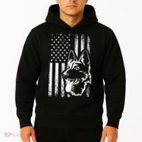 Patriotic German Shepherd AMERICAN FLAG Dog Lover Gift TShirt Hoodie thumb 2