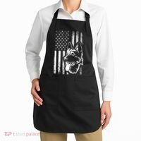 Patriotic German Shepherd AMERICAN FLAG Dog Lover Gift TShirt Apron thumb 2